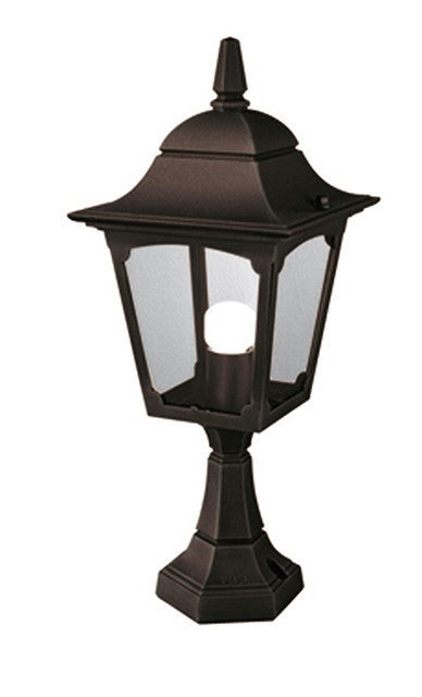 Chapel Pedestal Lantern Black/Gold - London Lighting - 1