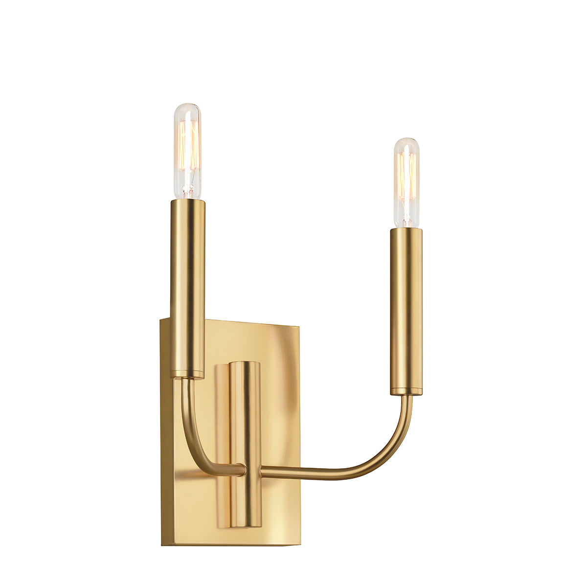 BRI Satin Brass Double Arm Wall Light - ID 10950