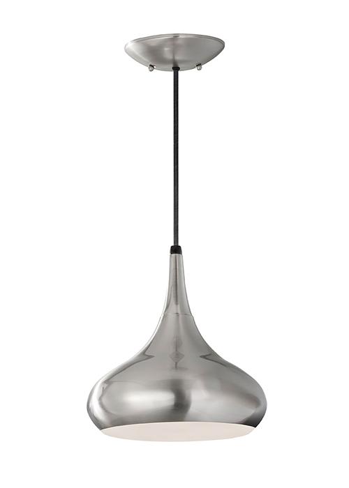 Beso One Light Brushed Steel Medium Pendant Light