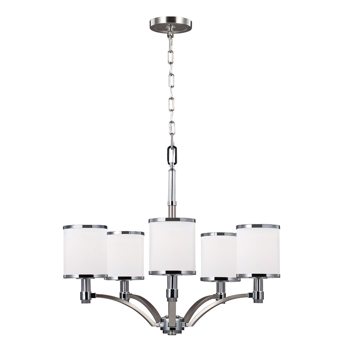 Small Satin Nickel/Chrome Chandelier