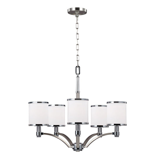 Small Satin Nickel/Chrome Chandelier