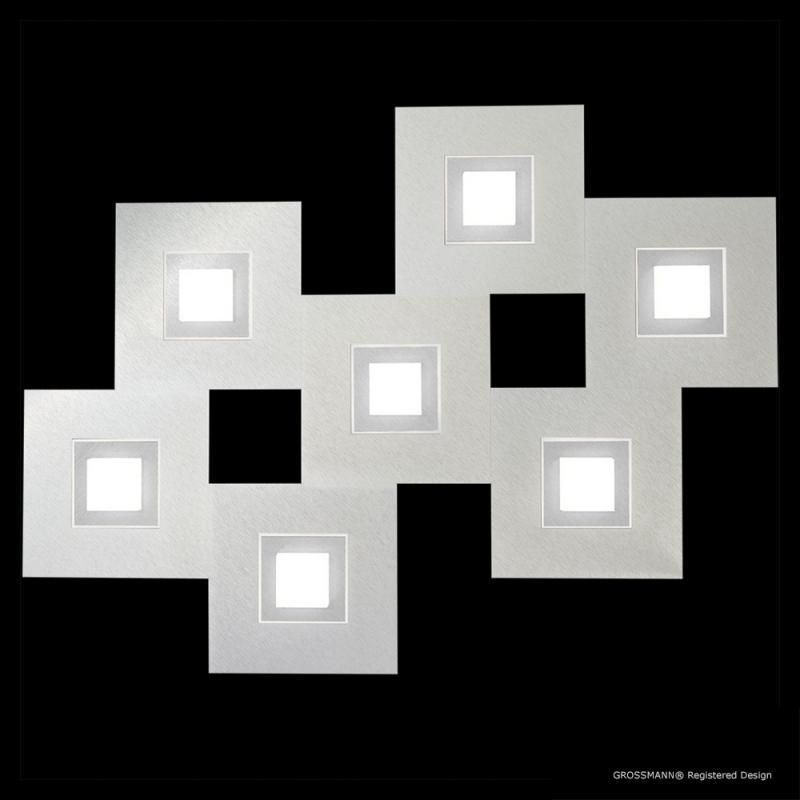 Grossmann KARREE Aluminium Seven Lamp Wall / Ceiling Light With Titanium Frames - ID 9767 - CLEARANCE