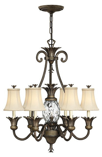 Plantation 7 Lamp Chandelier Pearl Bronze - London Lighting - 1