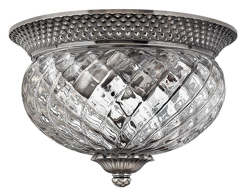 Plantation 2 Lamp Small Flush Polished Antique Nickel - London Lighting - 1