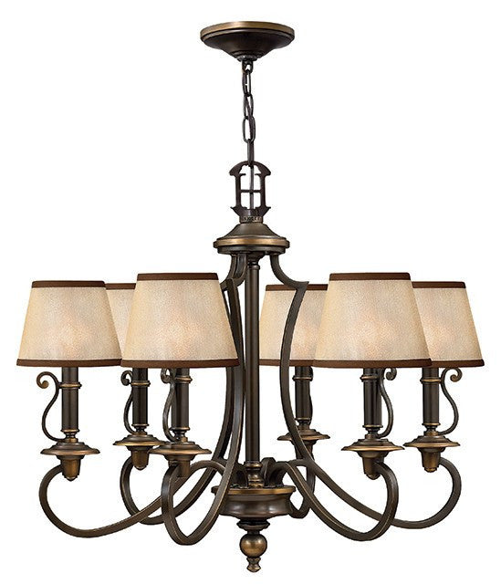 Plymouth 6 Lamp Chandelier - London Lighting - 1
