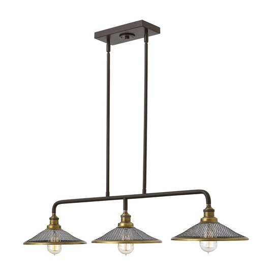 Rigby Three Light Buckeye Bronze Island Chandelier