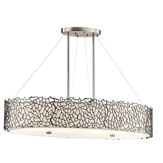 Kichler Silver Coral Oval Island Light - London Lighting - 1