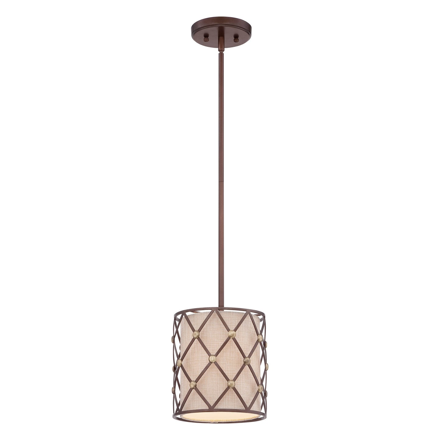 Quoizel Brown Lattice Mini Pendant Light - London Lighting - 1