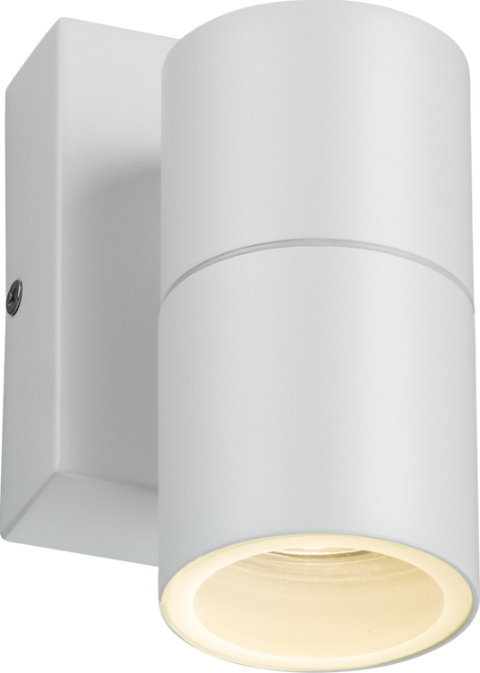 Exterior Fixed 1xGU10 Wall Light with Photocell Sensor White IP54 - ID 14318