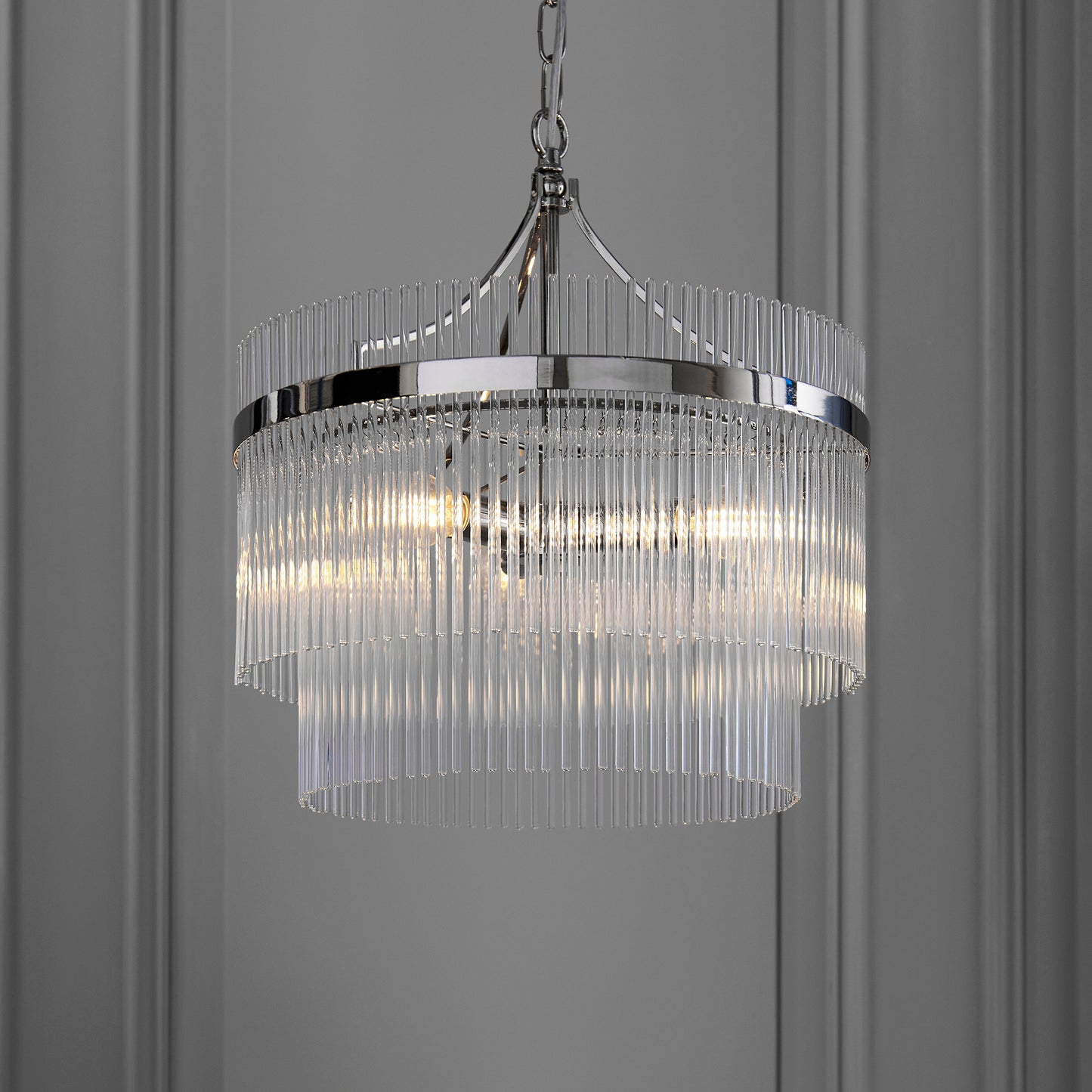 MBL Marie Glass Rod 2 Tier Chandelier - ID 14210