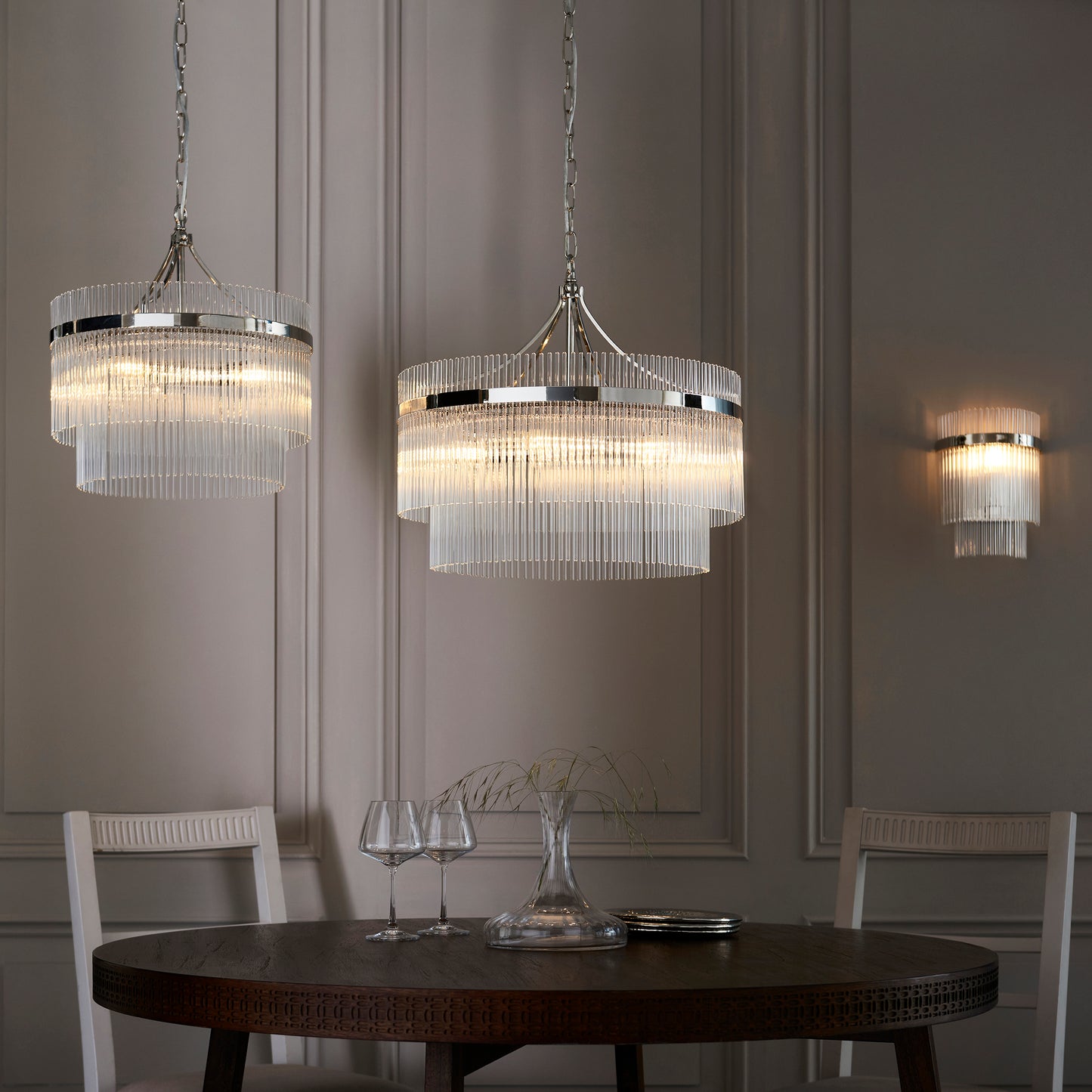 MBL Marie Glass Rod 2 Tier Chandelier - ID 14210