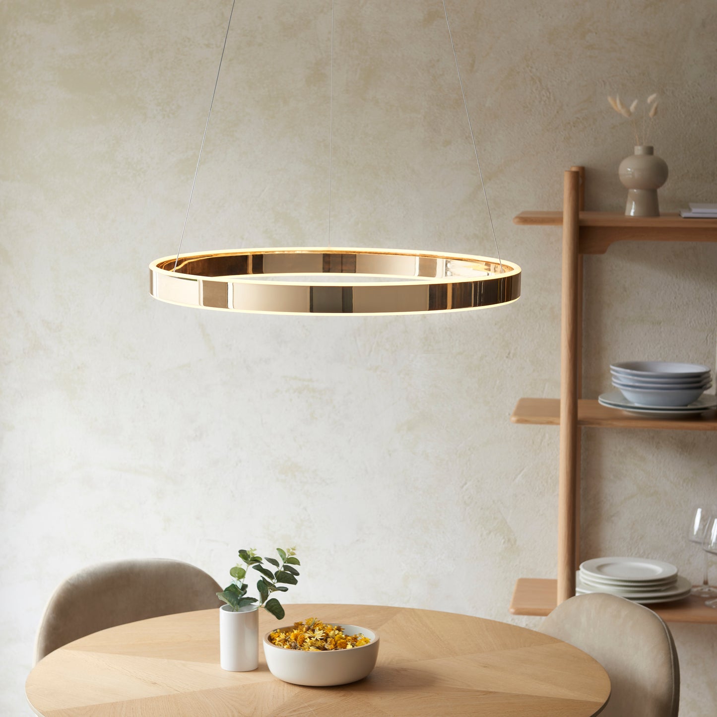 MBL Eden French Gold Up+Downlight LED Ring Pendant ID 13675