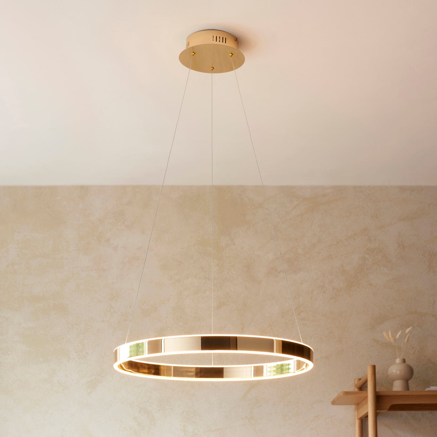 MBL Eden French Gold Up+Downlight LED Ring Pendant ID 13675