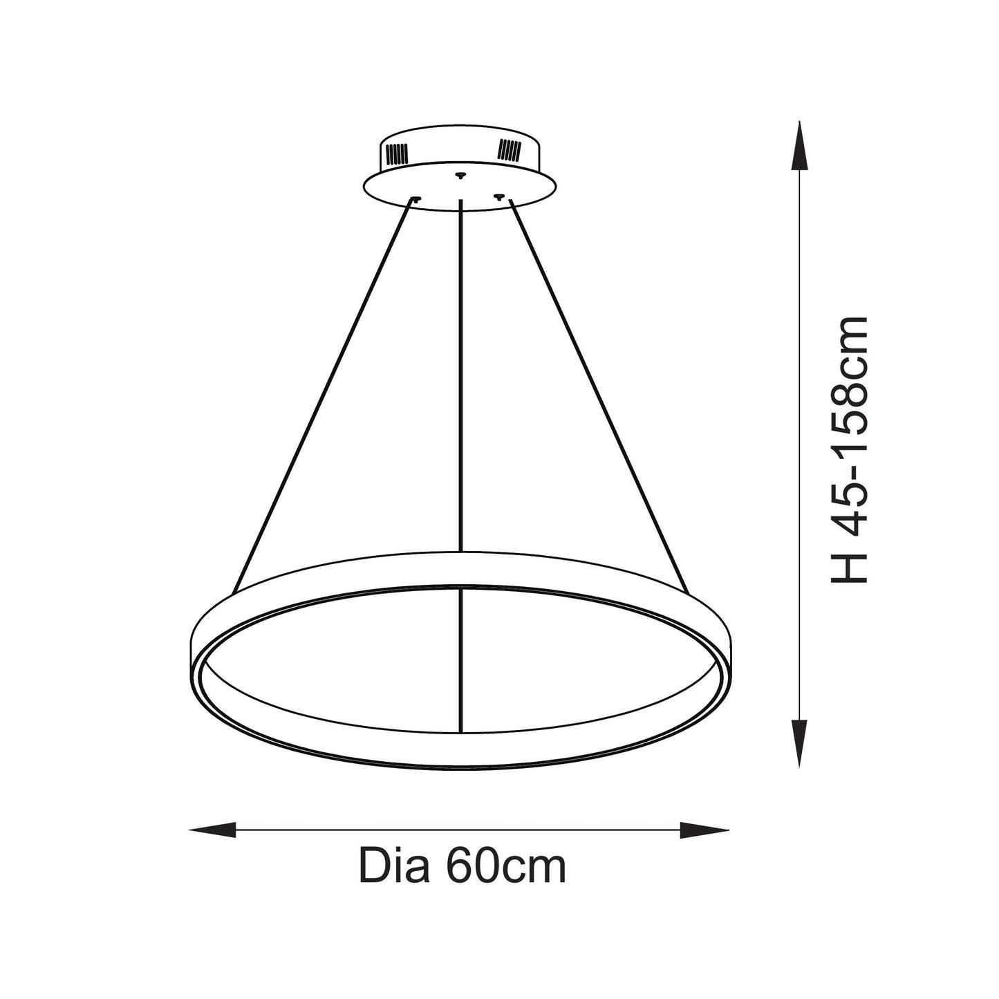 MBL Eden French Gold Up+Downlight LED Ring Pendant ID 13675