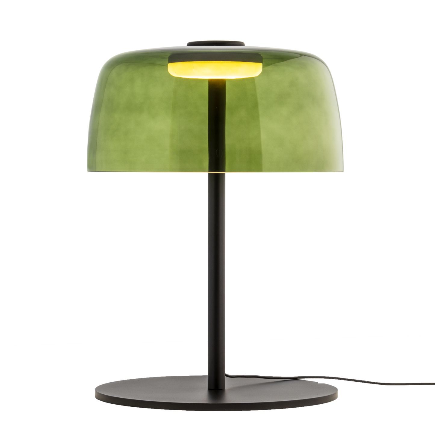 Table Lamp with Green Glass & Selectable Colour Temperature - ID 12794