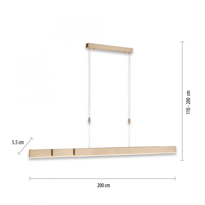 MOT Aluminium Remote Controlled Length Adjustable LED Ceiling Light - ID 13285