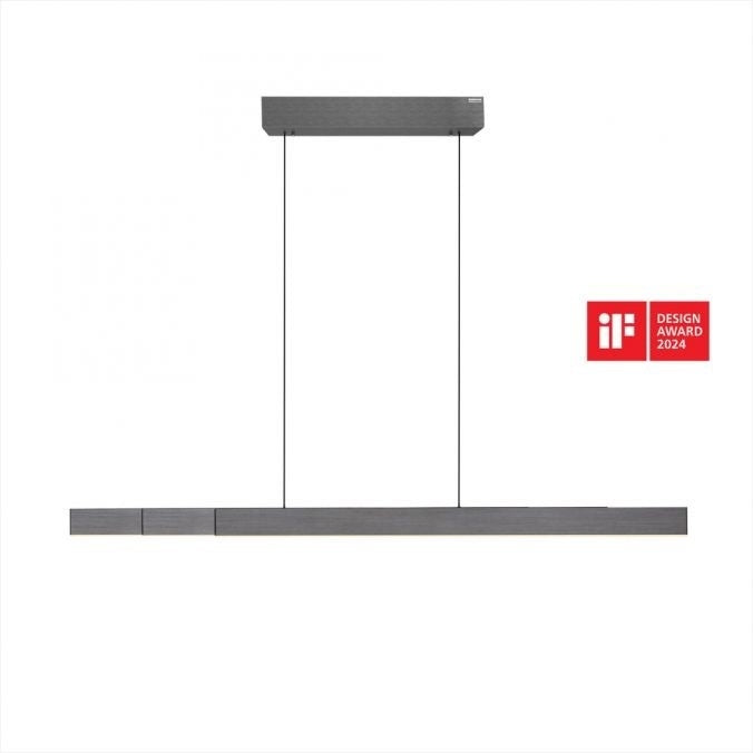 MOTRIS Grey Anodised Remote Controlled Height & Length Adjustable LED Ceiling Light - ID 13247