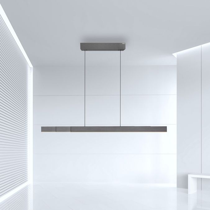 MOTRIS Grey Anodised Remote Controlled Height & Length Adjustable LED Ceiling Light - ID 13247