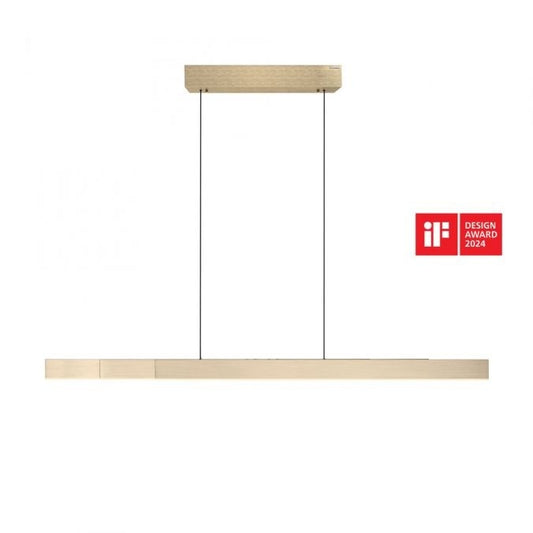 MOTRIS Matt Brass Remote Controlled Height & Length Adjustable LED Ceiling Light - ID 13279