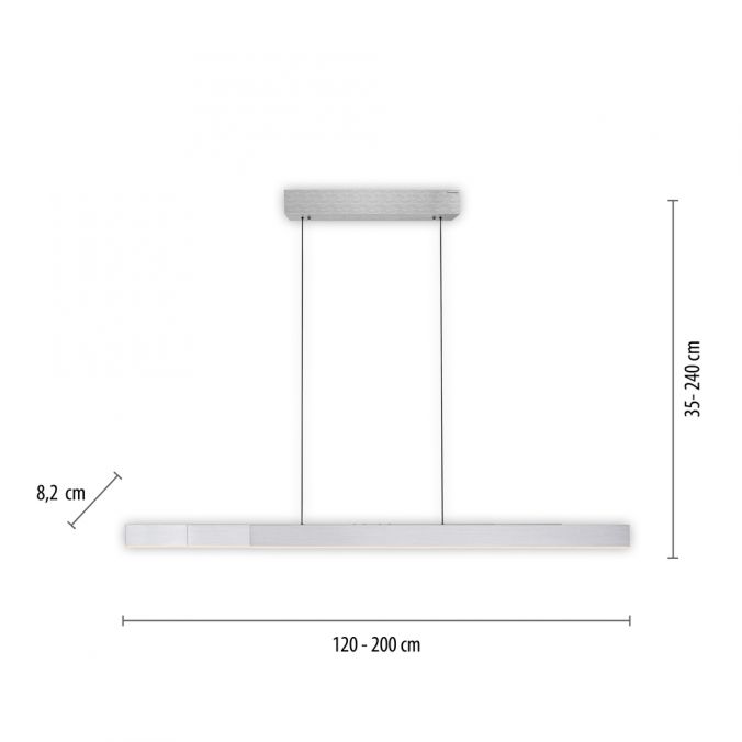 MOTRIS Aluminium Remote Controlled Height & Length Adjustable LED Ceiling Light - ID 13281