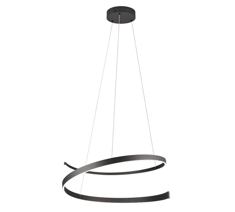INA Matt Black 75cm Tapered Ribbon Dim to Warm LED Pendant - ID 14987