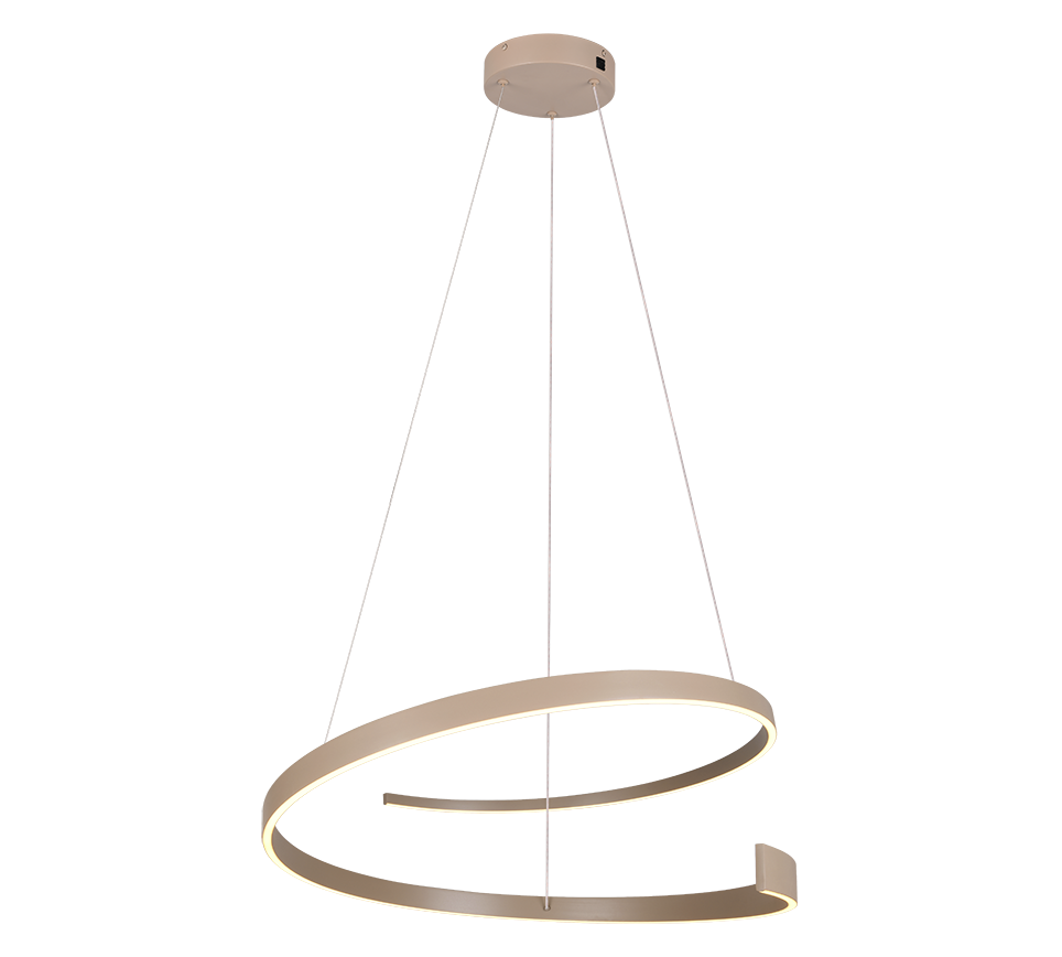 INA Taupe 75cm Tapered Ribbon Dim to Warm LED Pendant - ID 14989