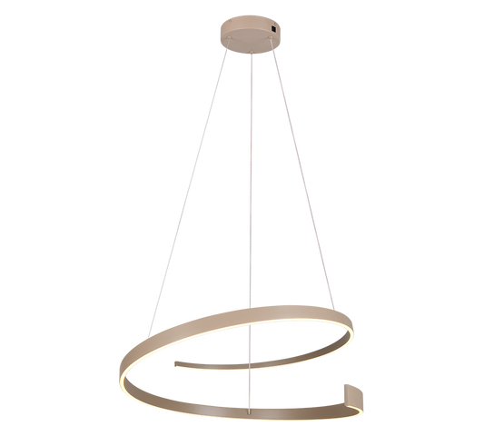 INA Taupe 75cm Tapered Ribbon Dim to Warm LED Pendant - ID 14989
