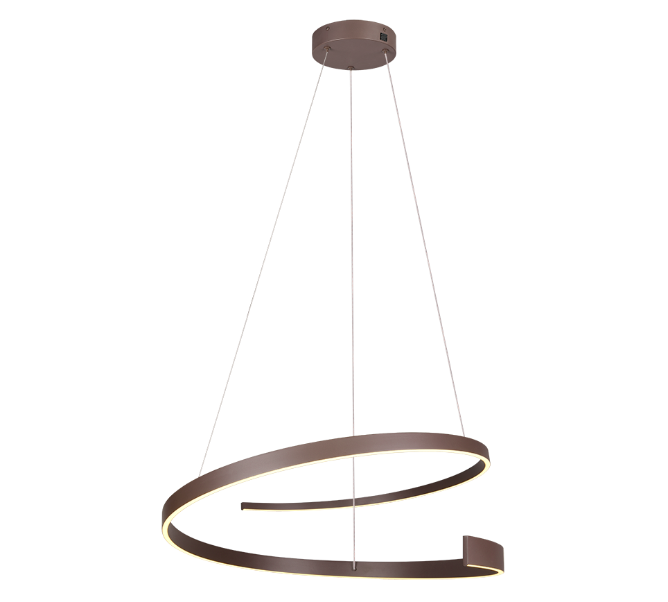 INA Dark Chocolate 75cm Tapered Ribbon Dim to Warm LED Pendant - ID 14991
