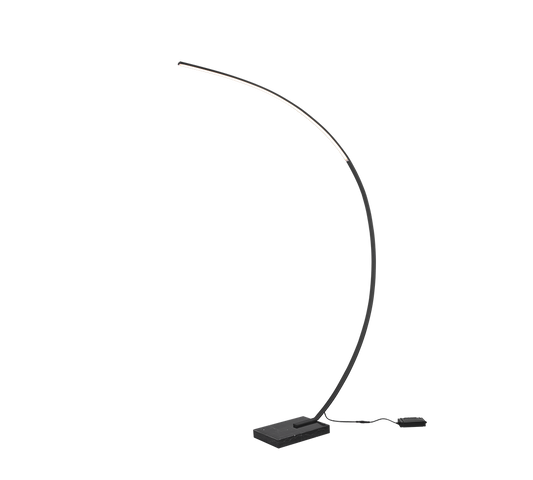 Black Marble Base Arc Floor Lamp - ID 14944