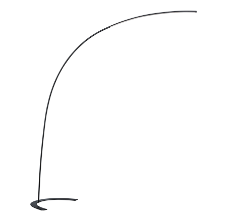 Black Arched Minimalistic 2m Floor Lamp - ID 14943