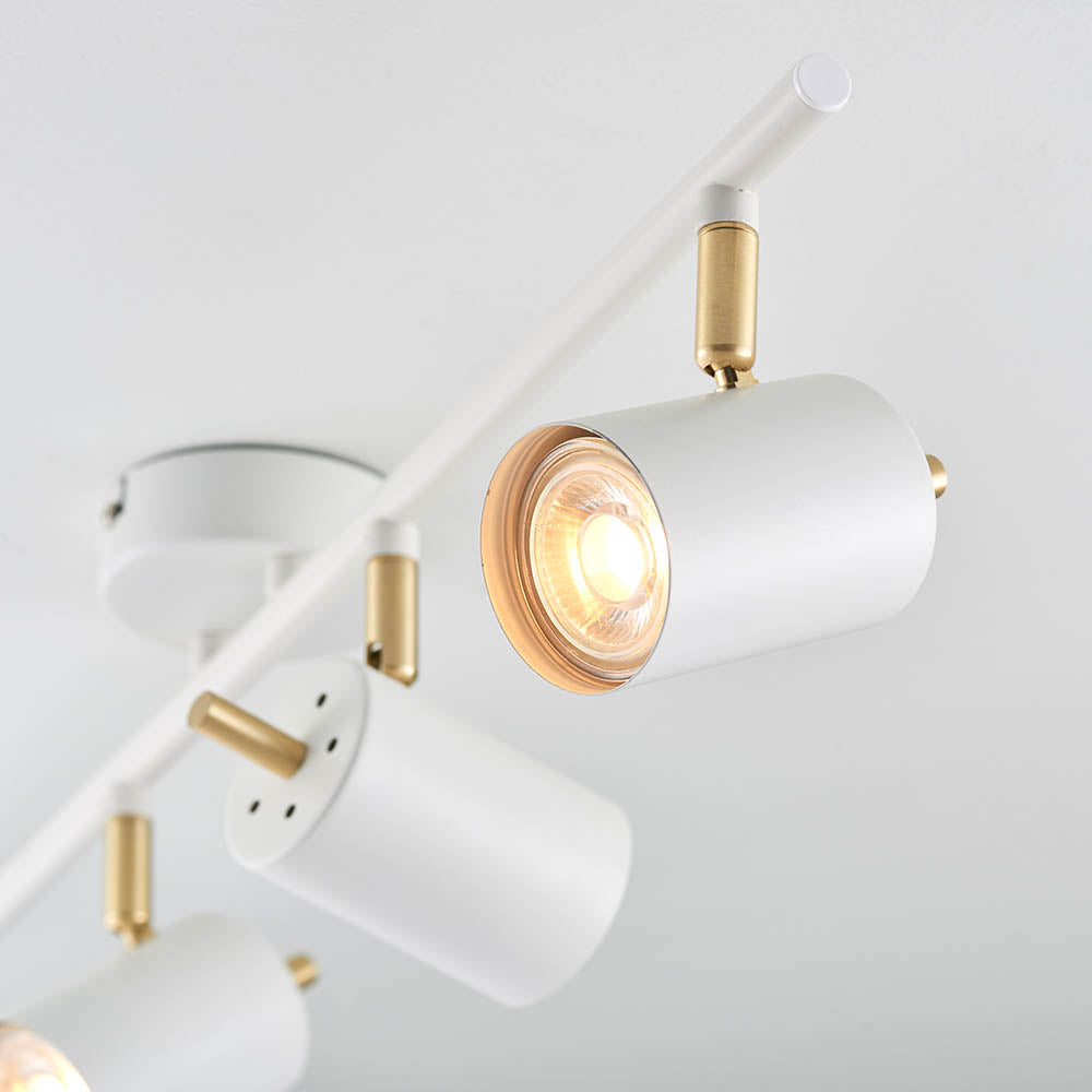 GUL White & Satin Gold 4 Light Spotlight - 13668