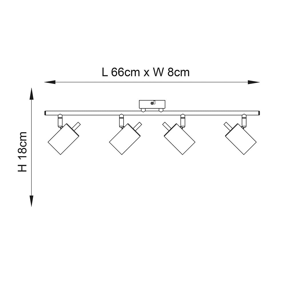 GUL White & Satin Gold 4 Light Spotlight - 13668