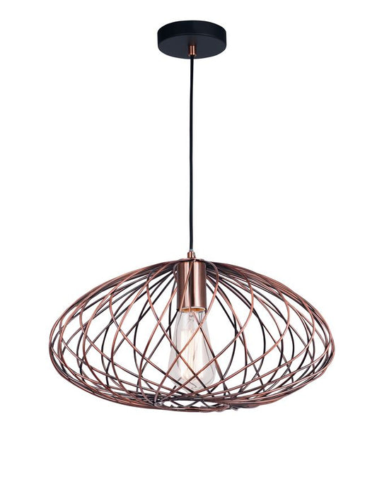 Copper Wire Frame Parabolic Pendant - ID 7689 - CLEARANCE