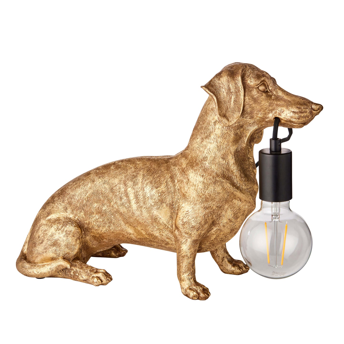 Vintage Gold Dachshund Table Light- ID 12553