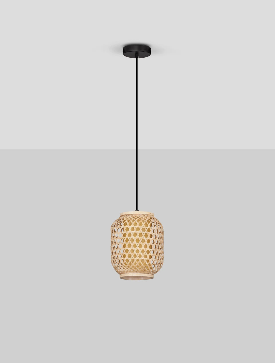 SAM Natural Rattan Small Single Pendant - ID 15022