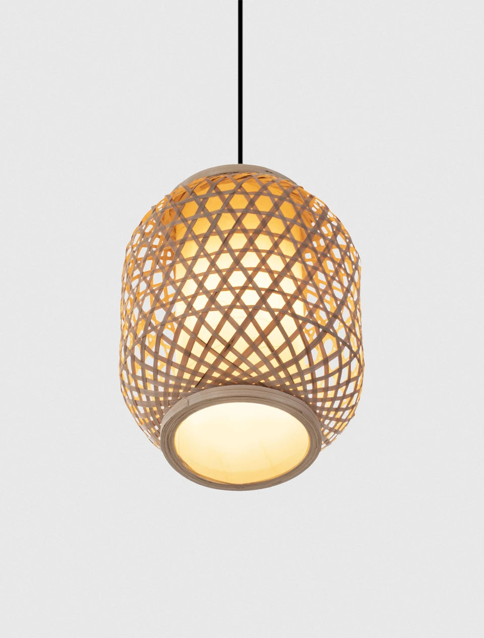 SAM Natural Rattan Small Single Pendant - ID 15022