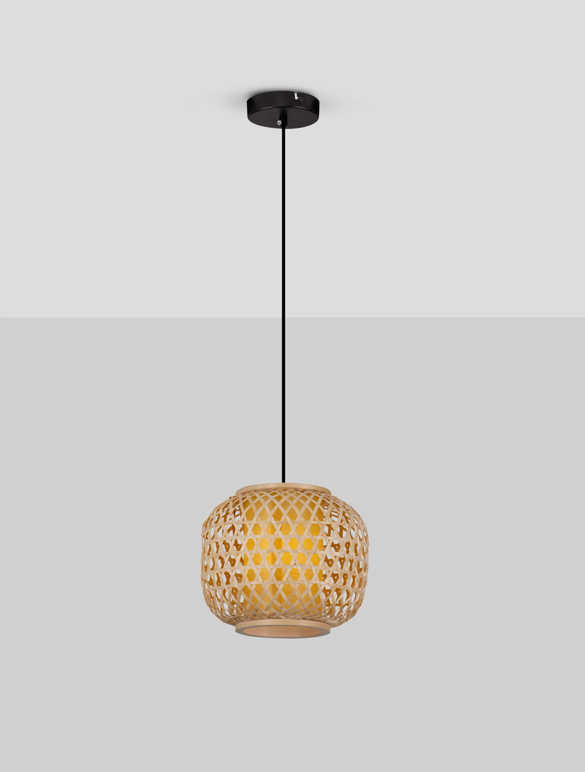 SAM Natural Rattan Medium Single Pendant - ID 15023