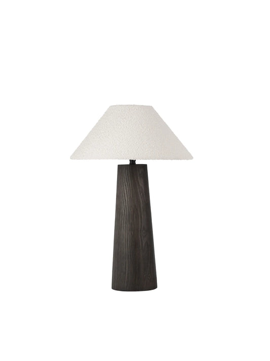 OKU Veneer & Bouclé Fabric Table Lamp - ID 15109
