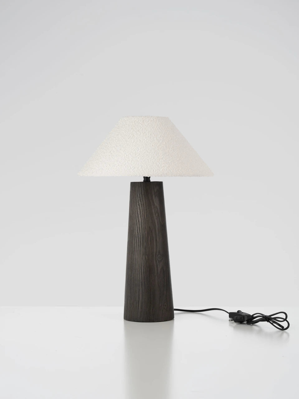 OKU Veneer & Bouclé Fabric Table Lamp - ID 15109