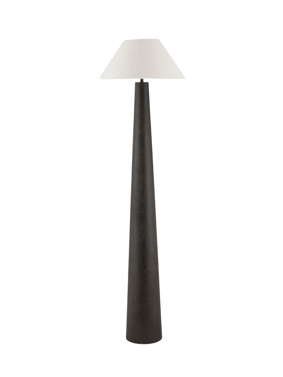 OKU Veneer & Bouclé Fabric Floor Lamp - ID 15110