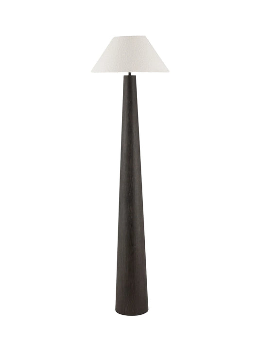 OKU Veneer & Bouclé Fabric Floor Lamp - ID 15110