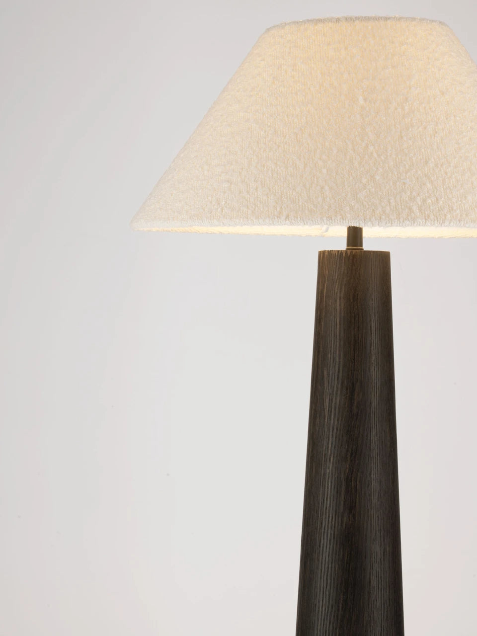 OKU Veneer & Bouclé Fabric Floor Lamp - ID 15110