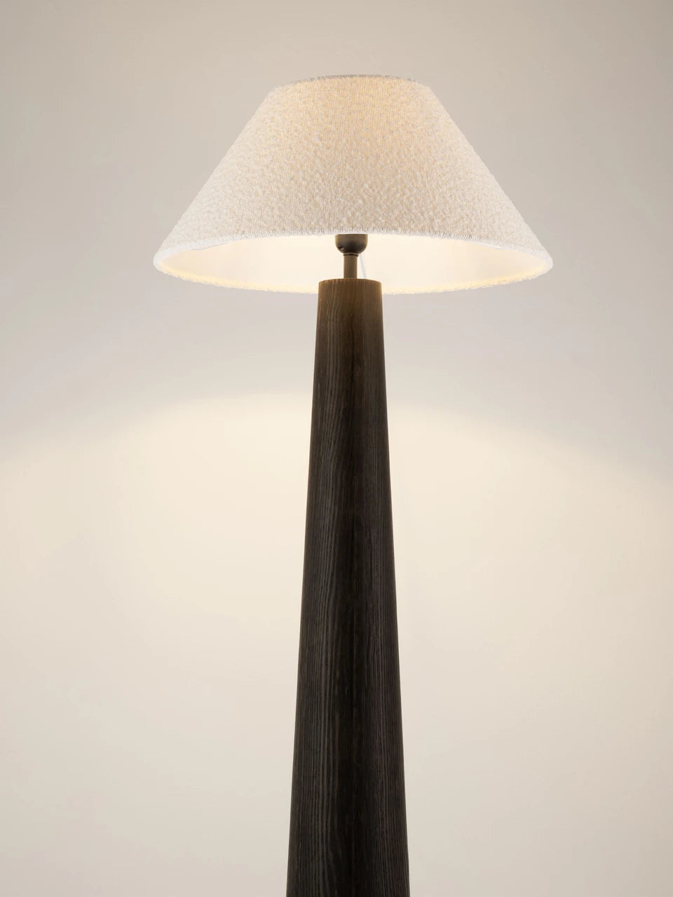 OKU Veneer & Bouclé Fabric Floor Lamp - ID 15110