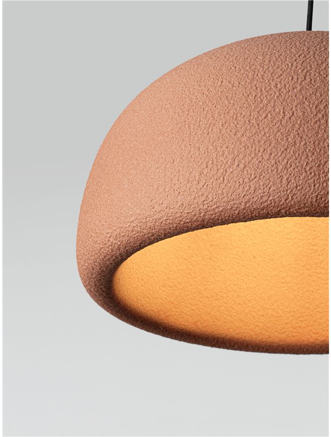 DAV Stone Red Polyurethane Natural Form Medium Pendant - ID 14496