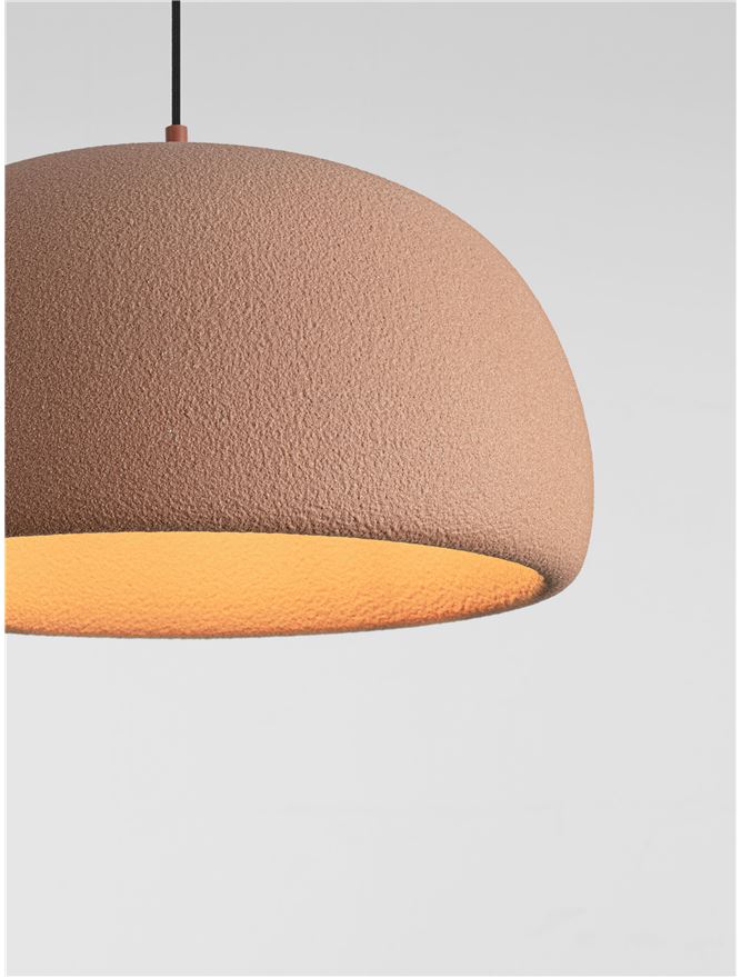 DAV Stone Red Polyurethane Natural Form Large Pendant - ID 14497