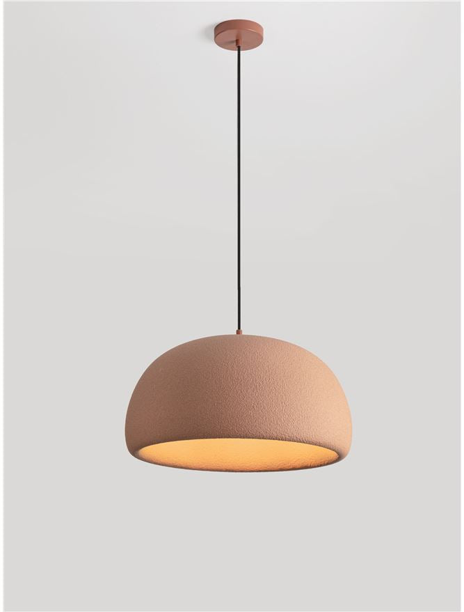 DAV Stone Red Polyurethane Natural Form Large Pendant - ID 14497
