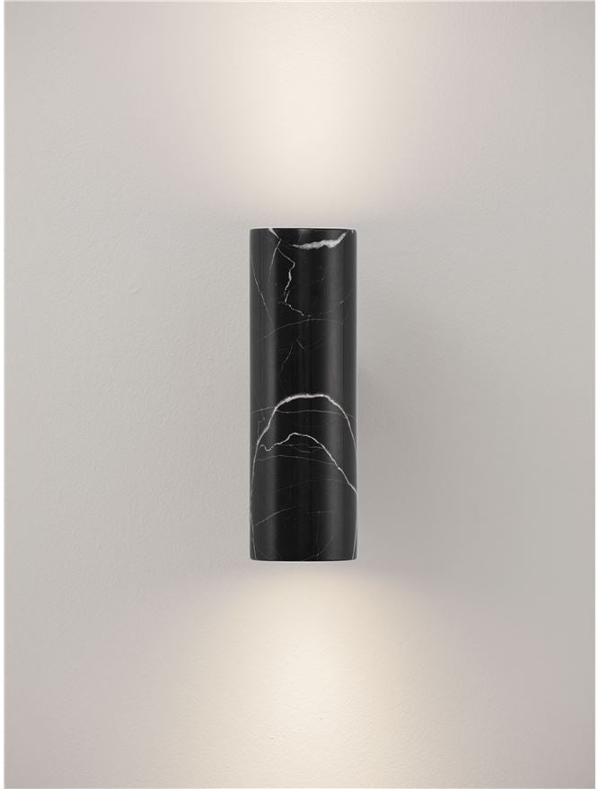 OLV Black Marble Up / Down Wall Light - ID 14514