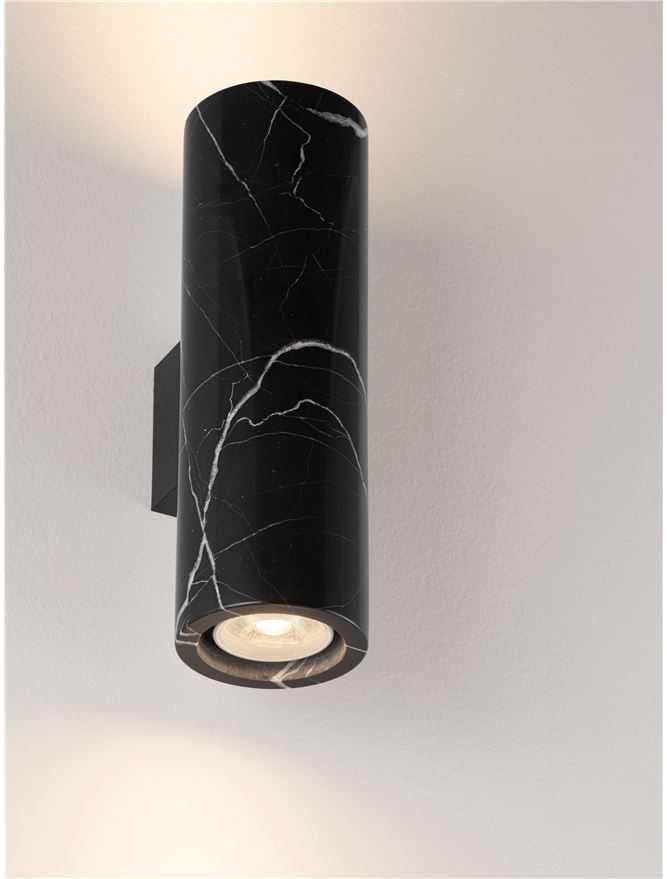 OLV Black Marble Up / Down Wall Light - ID 14514