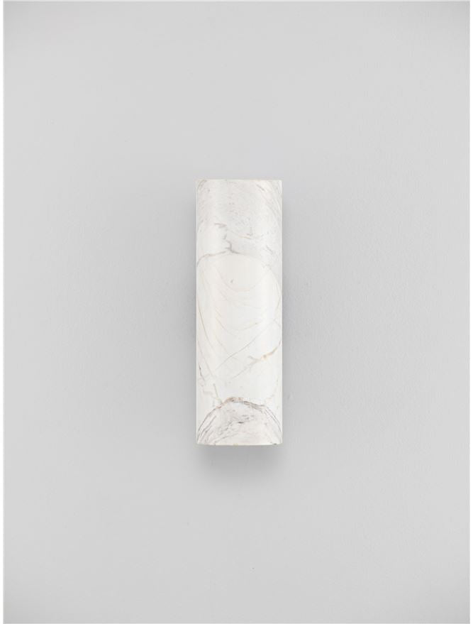OLV White Marble Up / Down Wall Light - ID 14513