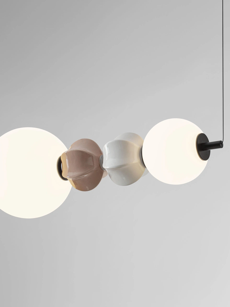 AZZ Ceramic and Glass Abstract Sphere Linear Pendant - ID 14746